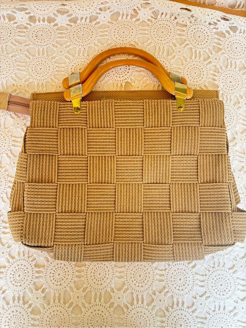 Vintage 70 s Woven HandBag Bertini M. & G. - Picture 9 of 9